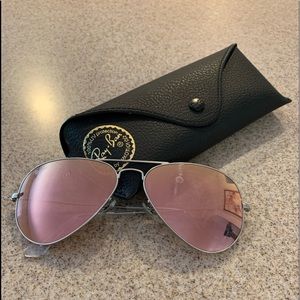 Ray Ban Aviators Pink Lenses
